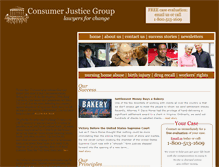 Tablet Screenshot of consumerjusticegroup.com